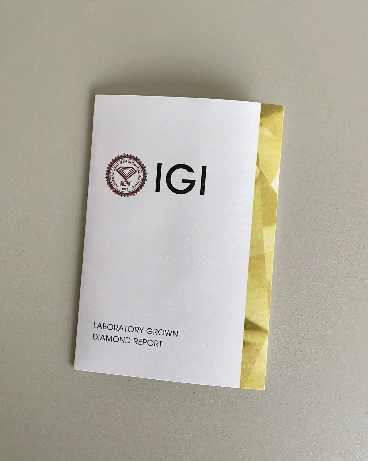 Zertifikat IGI Lab Grown Diamant