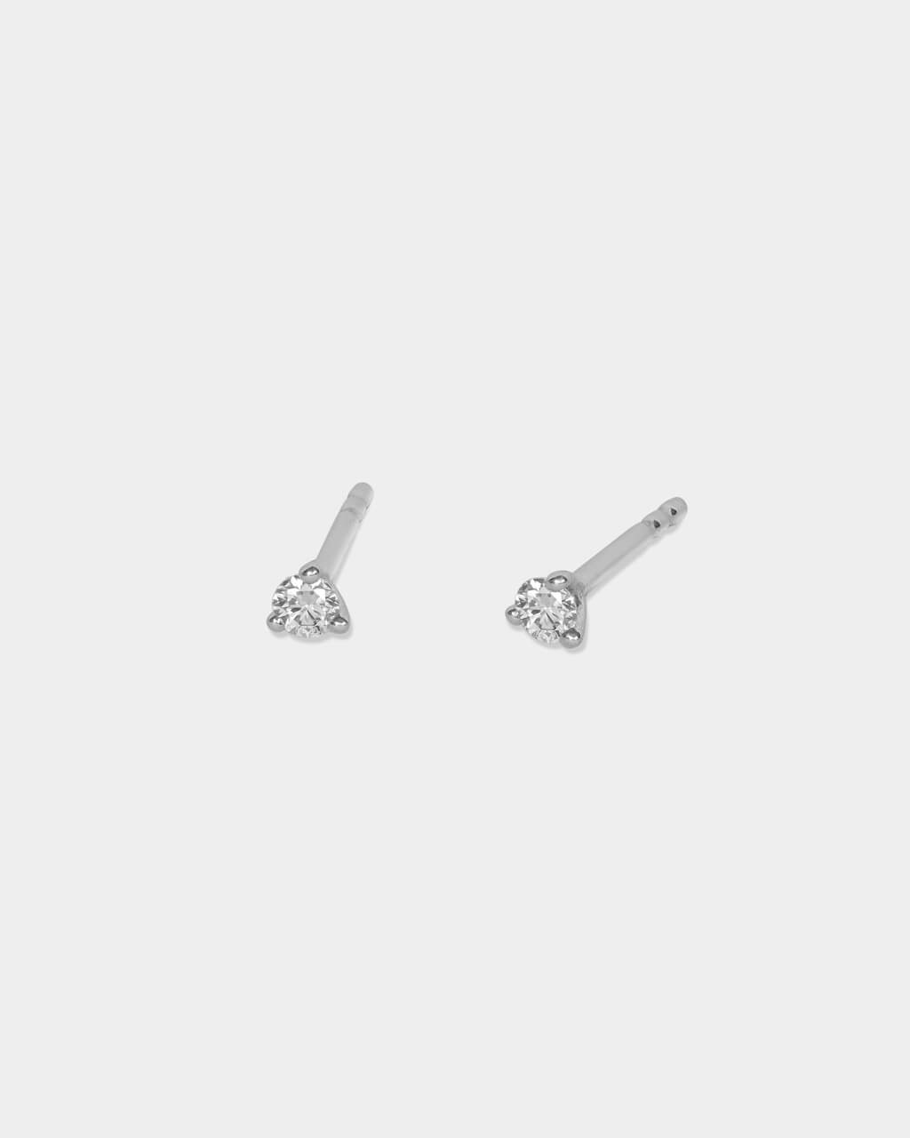 Ohrstecker mit Diamanten in 14 Karat Weißgold