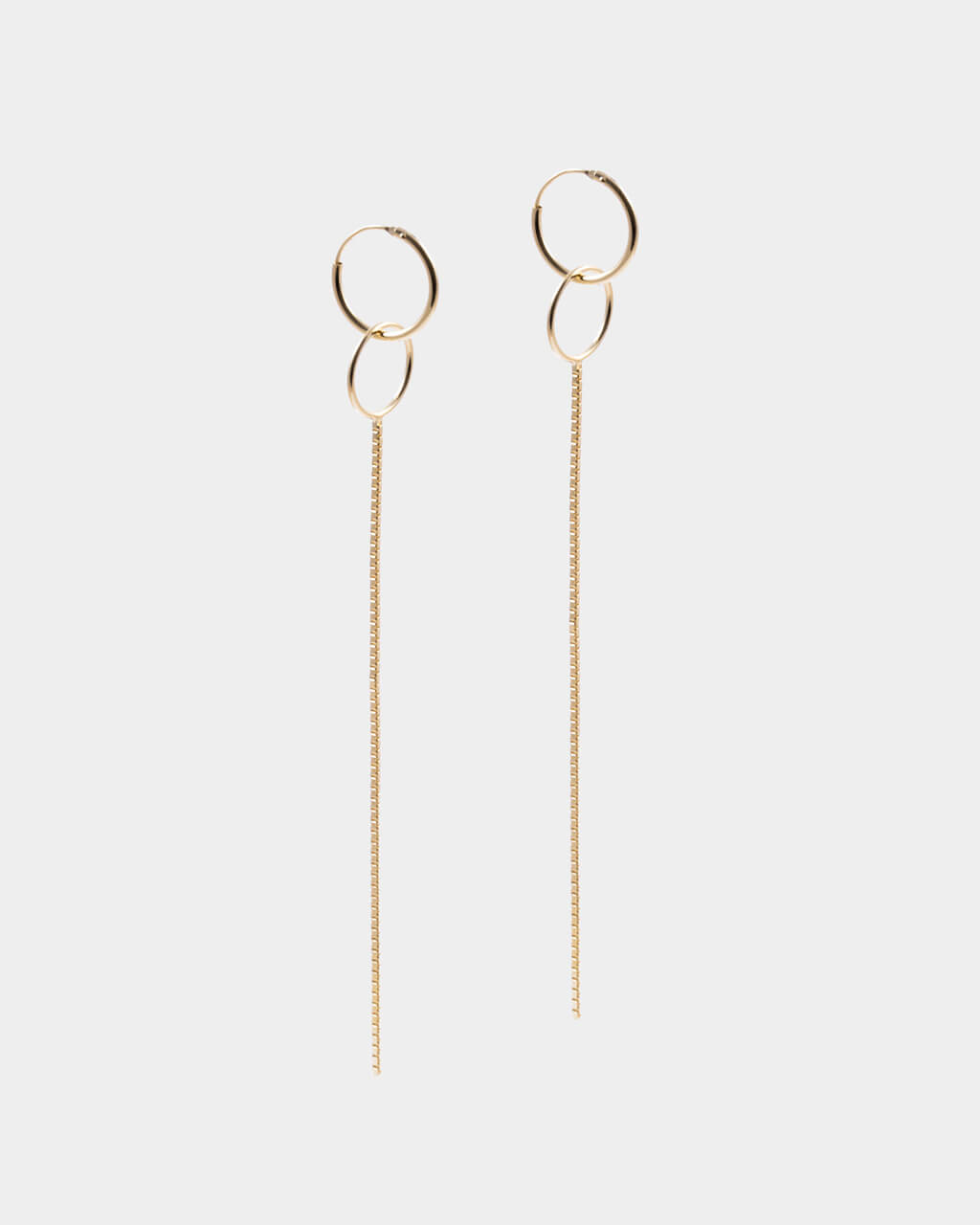 Kreolen mit langen Anhängern in Gold Vermeil