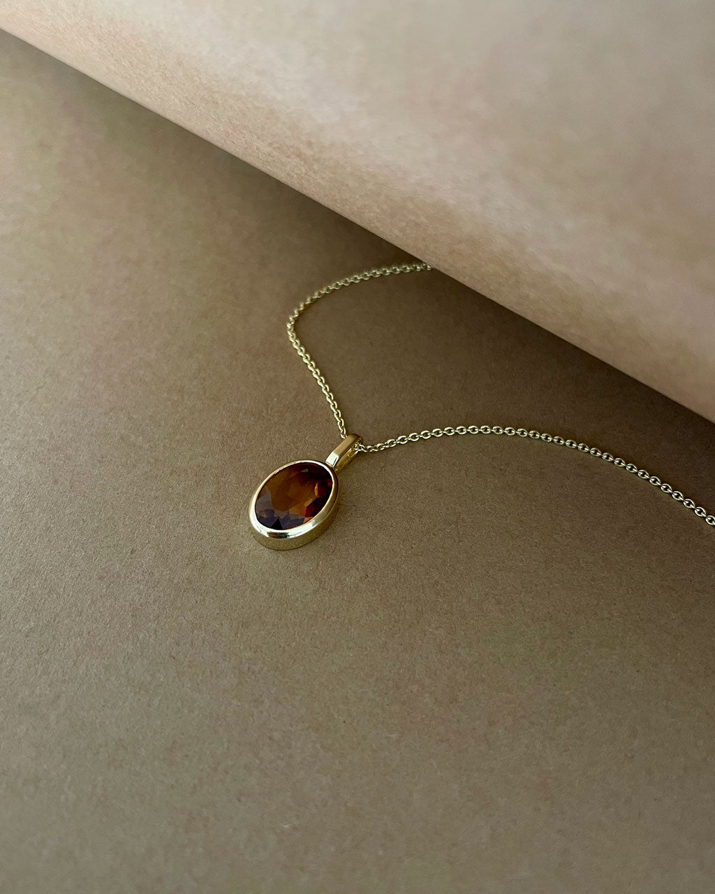 Kette mit Citrin Edelstein 