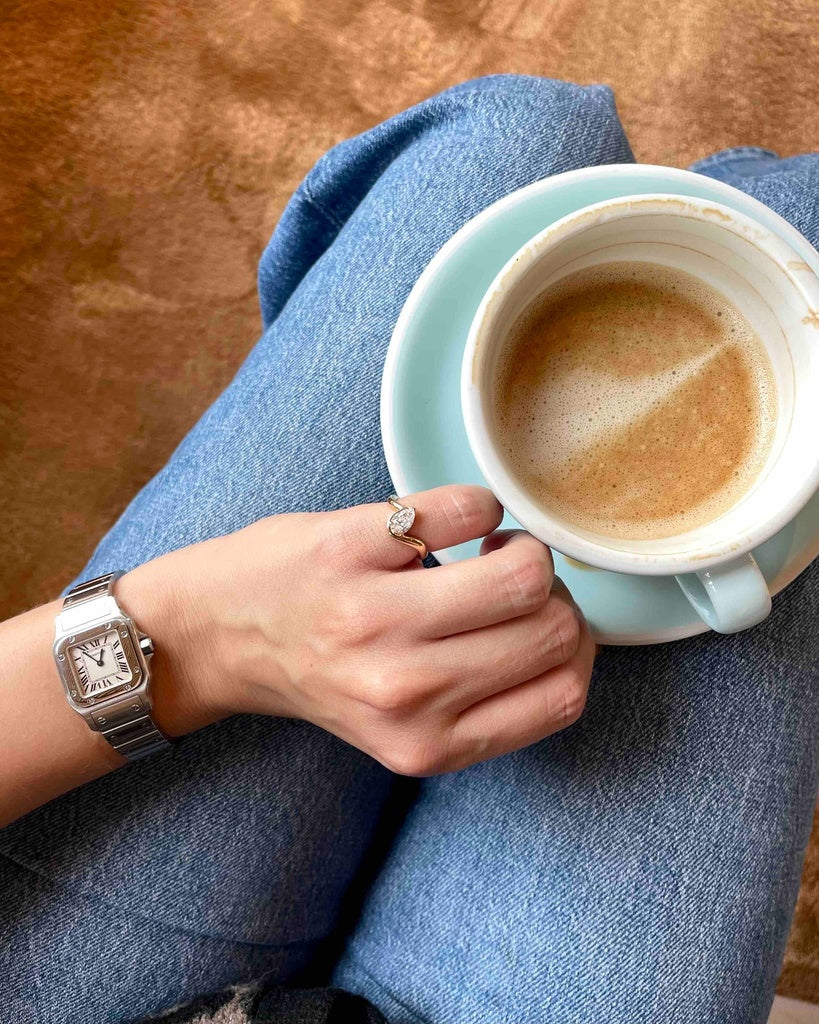 Pinky Promise Ring aus Gold mit nachhaltigem Lab Grown Diamant.