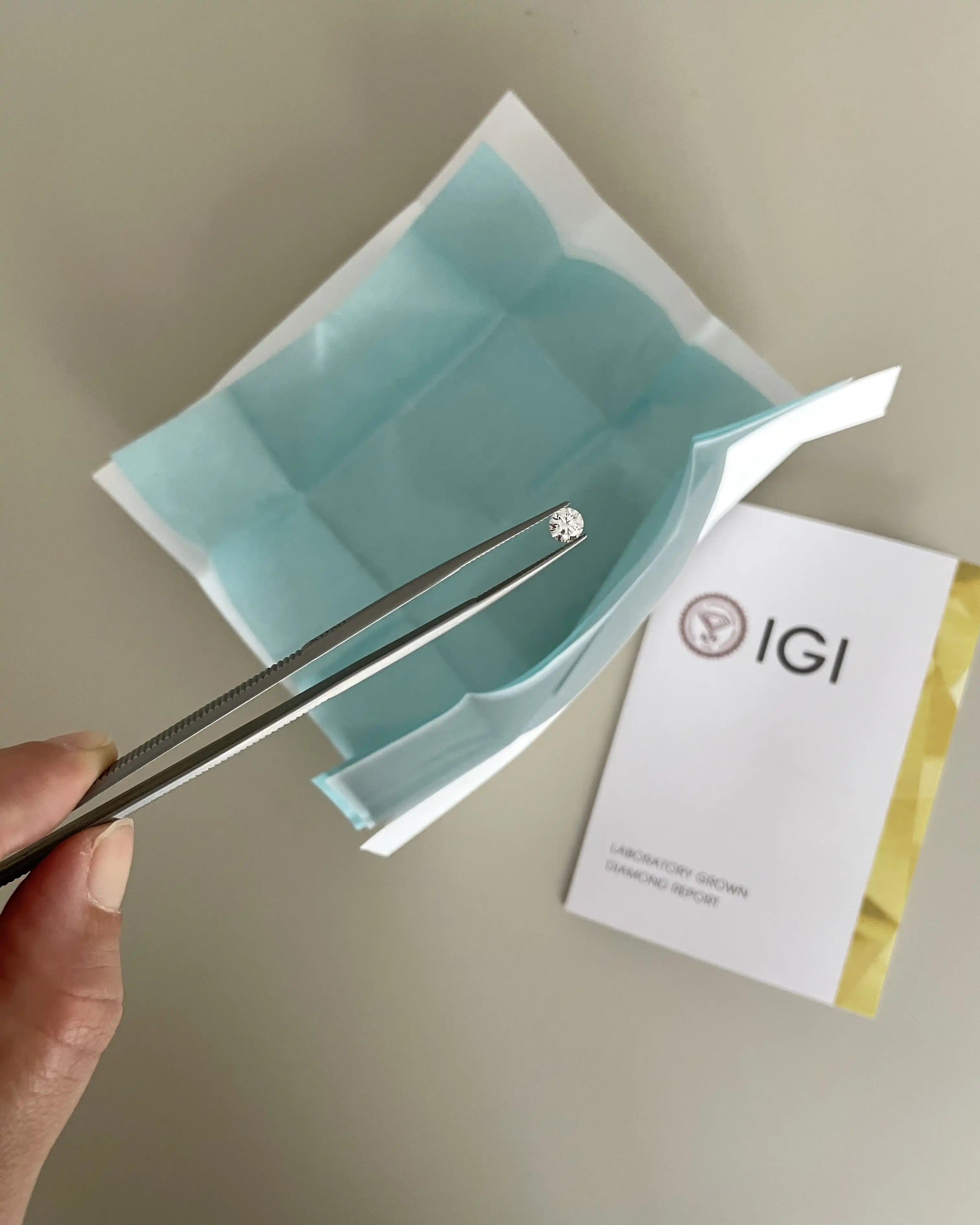 brilliant lab grown mit Zertifikat IGI
