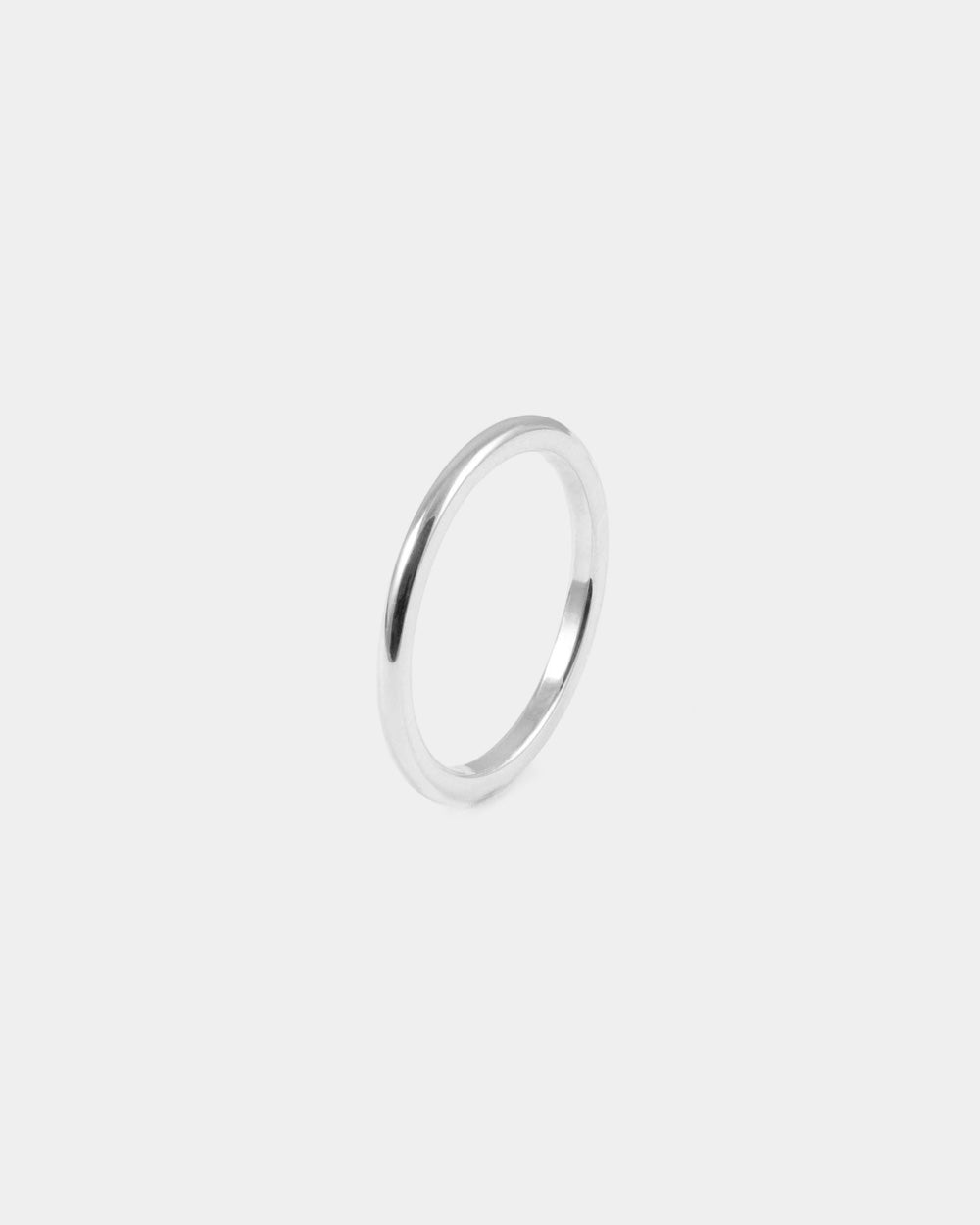 Thin wedding bands white gold discount