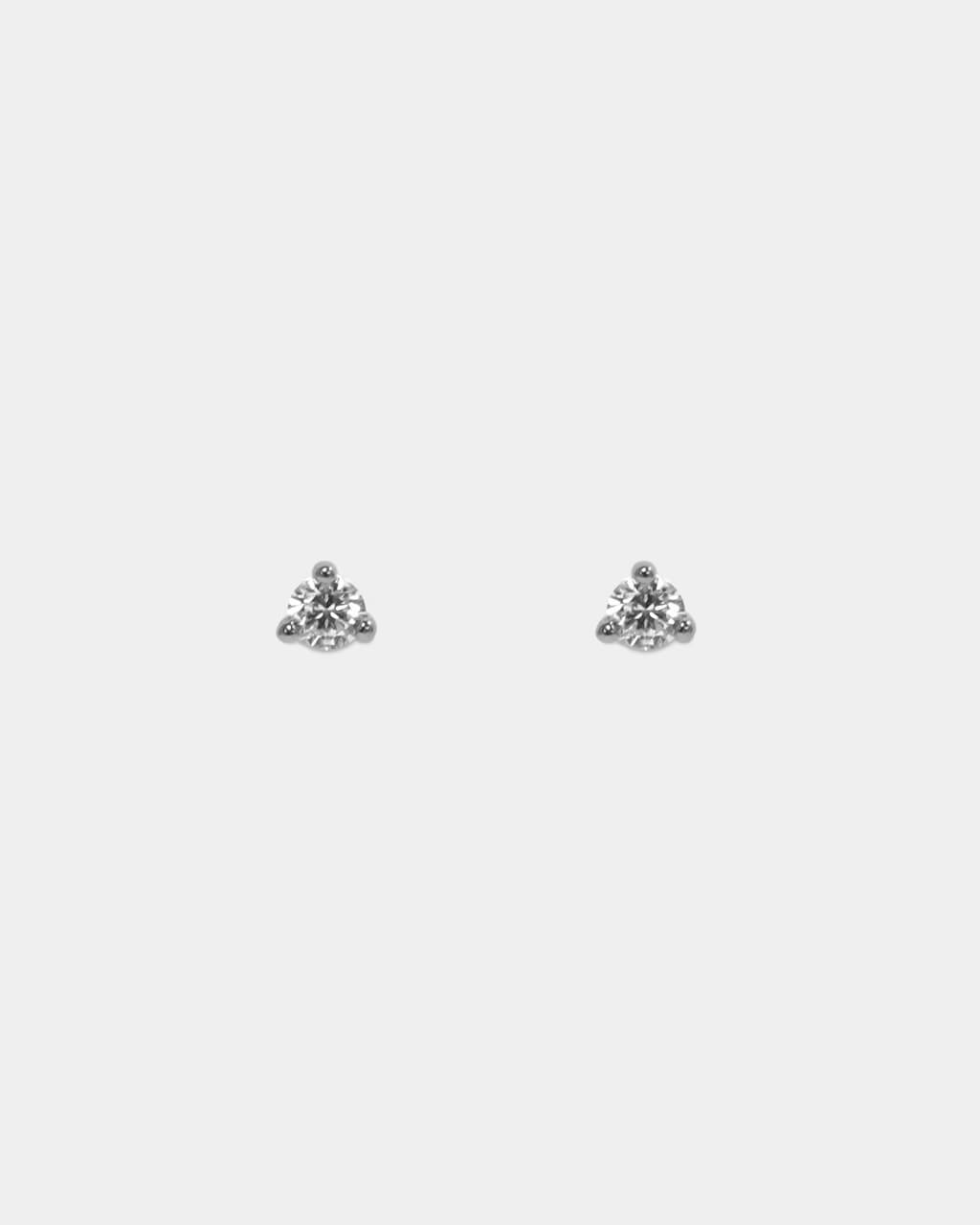 Diamant Ohrstecker mit Krappenfassung in Weißgold